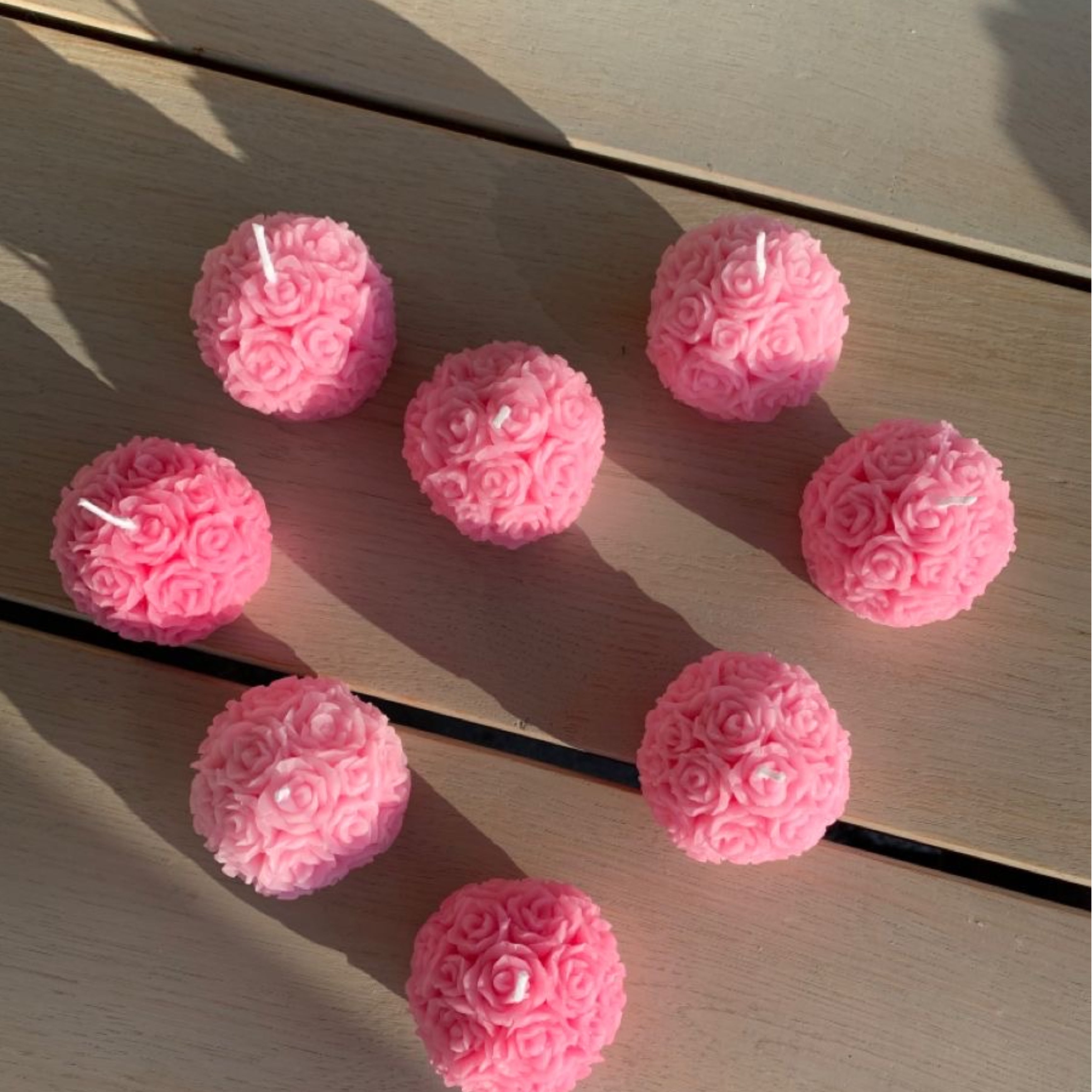 rose ball candle
