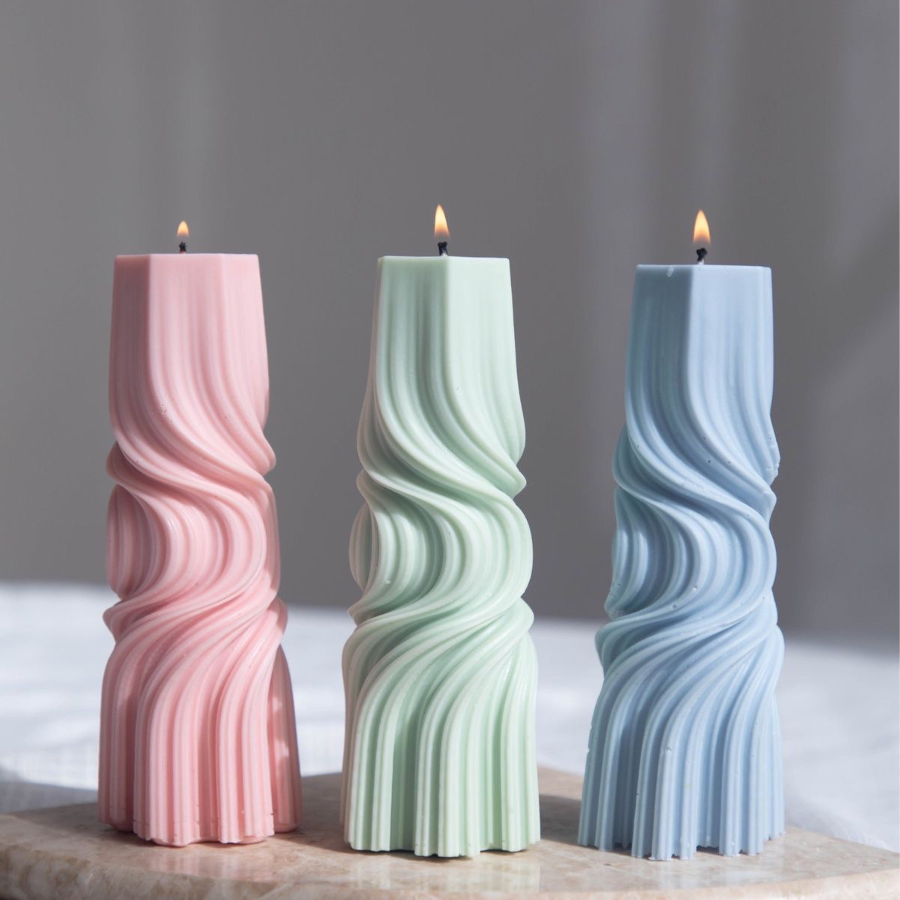 Aesthetic spiral candle